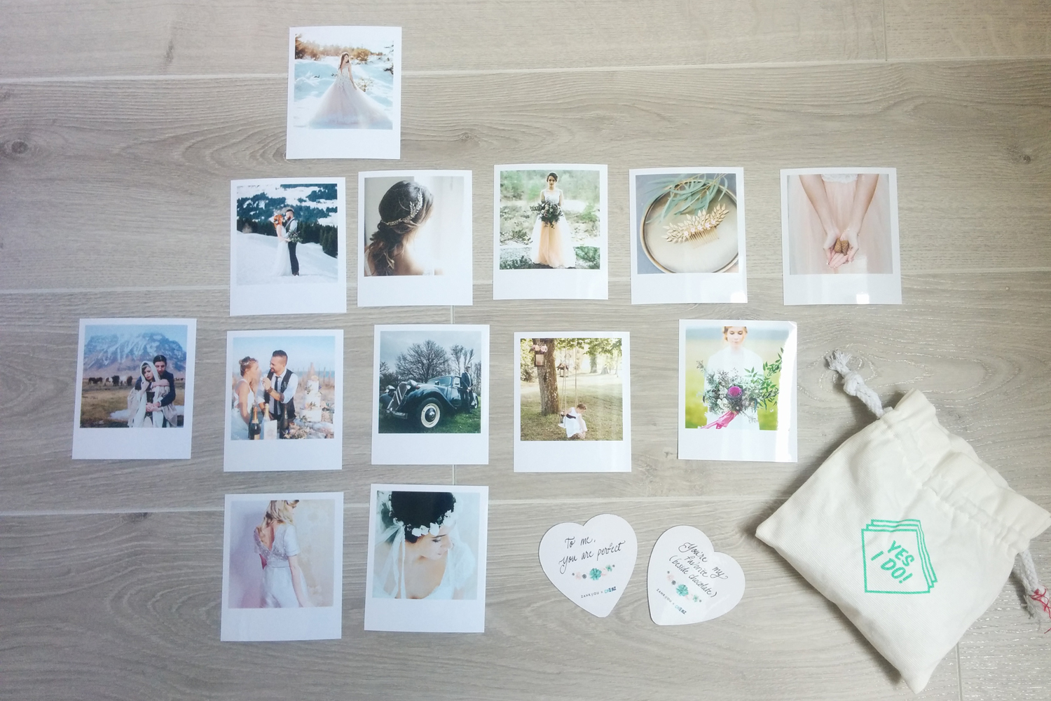 Photos Polaroid format carré de la wedding box Cheerz x ZankYou