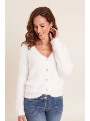 gilet doux blanc