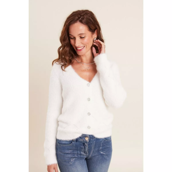 gilet doux blanc